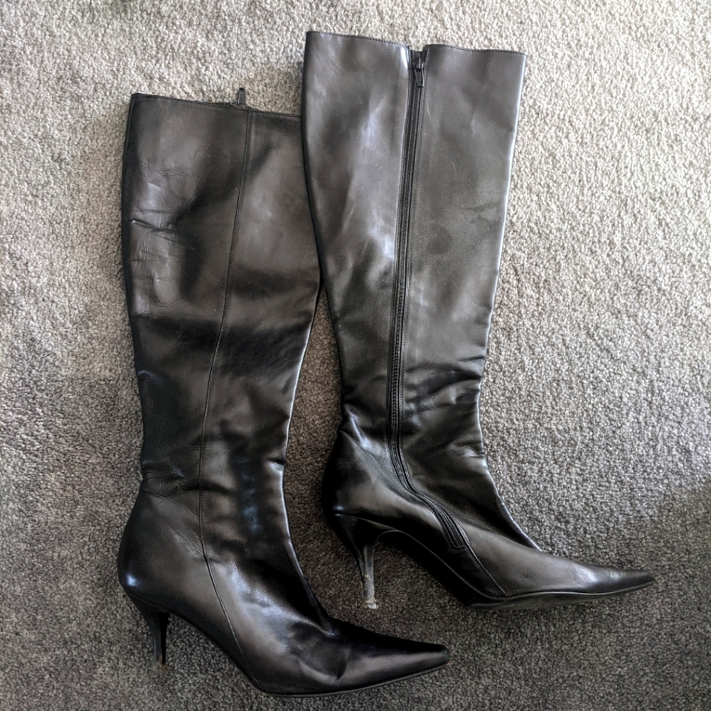 Cole Haan Tall Soft Leather Heeled Boots
